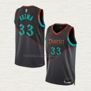 Camiseta Kyle Kuzma NO 33 Washington Wizards Ciudad 2023-24 Negro