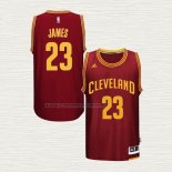 Camiseta LeBron James NO 23 Cleveland Cavaliers Retro Rojo