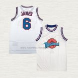 Camiseta Lebron James NO 6 Tune Squad Blanco