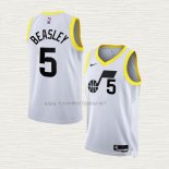 Camiseta Malik Beasley NO 5 Utah Jazz Association 2022-23 Blanco