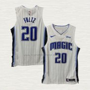 Camiseta Markelle Fultz NO 20 Orlando Magic Icon Autentico 2019-20 Blanco
