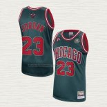 Camiseta Michael Jordan NO 23 Chicago Bulls Mitchell & Ness 1997-98 Verde