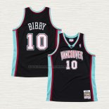 Camiseta Mike Bibby NO 10 Memphis Grizzlies Hardwood Classics Throwback Negro