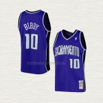 Camiseta Mike Bibby NO 10 Sacramento Kings Mitchell & Ness 2002-03 Violeta