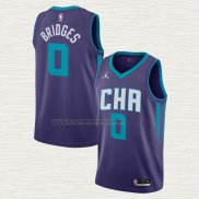Camiseta Miles Bridges NO 0 Charlotte Hornets Statement 2020-21 Violeta