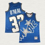 Camiseta NO 32 Orlando Magic Mitchell & Ness Big Face Azul Shaquille O'neal