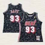 Camiseta NO 93 Miami Heat Hardwood Classic Bape Negro