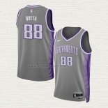 Camiseta Neemias Queta NO 88 Sacramento Kings Ciudad 2022-23 Gris