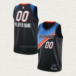 Camiseta Oklahoma City Thunder Personalizada Ciudad 2021 Negro