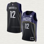 Camiseta Oshae Brissett NO 12 Indiana Pacers Ciudad 2022-23 Azul