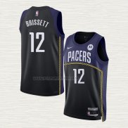 Camiseta Oshae Brissett NO 12 Indiana Pacers Ciudad 2022-23 Azul