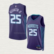Camiseta P.J. Washington JR. NO 25 Charlotte Hornets Statement 2022-23 Violeta