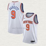 Camiseta RJ Barrett NO 9 New York Knicks Association Blanco