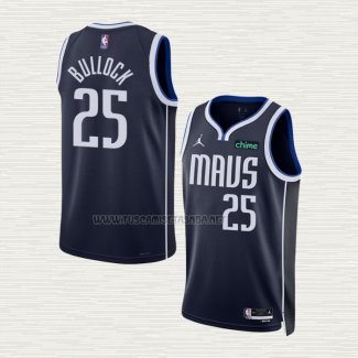 Camiseta Reggie Bullock NO 25 Dallas Mavericks Statement 2022-23 Azul