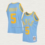 Camiseta Robert Horry NO 5 Los Angeles Lakers Mitchell & Ness 2001-02 Azul