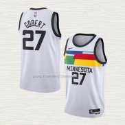 Camiseta Rudy Gobert NO 27 Minnesota Timberwolves Ciudad 2022-23 Blanco