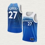 Camiseta Rudy Gobert NO 27 Minnesota Timberwolves Ciudad 2023-24 Azul
