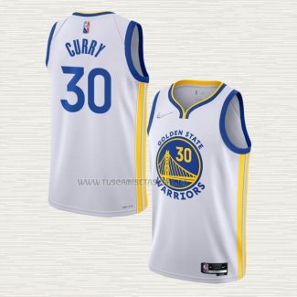 Camiseta Stephen Curry NO 30 Golden State Warriors Association 2021-22 Blanco