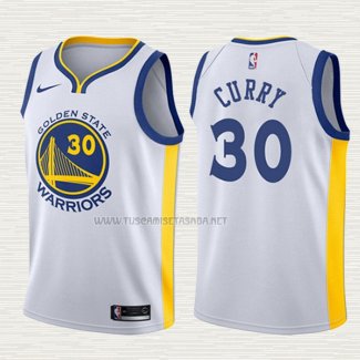 Camiseta Stephen Curry NO 30 Nino Golden State Warriors Blanco