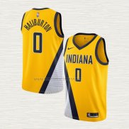 Camiseta Tyrese Haliburton NO 0 Indiana Pacers Statement 2022-23 Amarillo