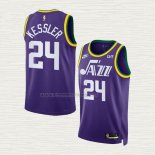 Camiseta Walker Kessler NO 24 Utah Jazz Classic 2023-24 Violeta