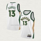 Camiseta Wenyen Gabriel NO 13 Boston Celtics Ciudad 2023-24 Blanco