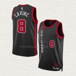 Camiseta Zach Lavine NO 8 Chicago Bulls Ciudad 2023-24 Negro