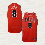 Camiseta Zach Lavine NO 8 Nino Chicago Bulls Icon Rojo