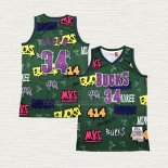 Camiseta Allen Iverson NO 34 Milwaukee Bucks Mitchell & Ness 2000-01 Verde