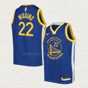 Camiseta Andrew Wiggins NO 22 Nino Golden State Warriors Icon Azul