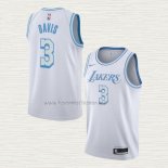 Camiseta Anthony Davis NO 3 Los Angeles Lakers Ciudad 2020-21 Blanco
