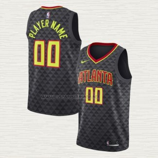 Camiseta Atlanta Hawks Personalizada Icon Negro