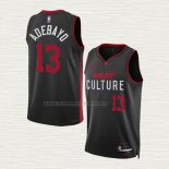 Camiseta Bam Adebayo NO 13 Miami Heat Ciudad 2023-24 Negro