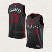 Camiseta Bam Adebayo NO 13 Miami Heat Ciudad 2023-24 Negro