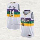 Camiseta Brandon Ingram NO 14 New Orleans Pelicans Ciudad 2019-20 Blanco