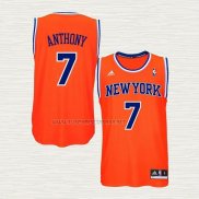 Camiseta Carmelo Anthony NO 7 New York Knicks Naranja