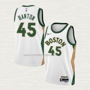 Camiseta Dalano Banton NO 45 Boston Celtics Ciudad 2023-24 Blanco