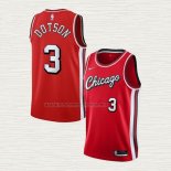 Camiseta Devon Dotson NO 3 Chicago Bulls Ciudad 2021-22 Rojo