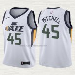Camiseta Donovan Mitchell NO 45 Nino Utah Jazz Association 2017-18 Negro