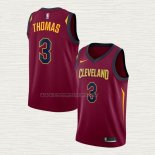 Camiseta Isaiah Thomas NO 3 Cleveland Cavaliers Icon Rojo