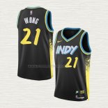 Camiseta Isaiah Wong NO 21 Indiana Pacers Ciudad 2023-24 Negro
