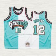 Camiseta Ja Morant NO 12 Memphis Grizzlies Split Edition Verde Blanco