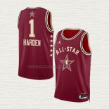 Camiseta James Harden NO 1 Los Angeles Clippers All Star 2024 Rojo