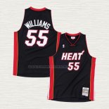 Camiseta Jason Williams NO 55 Miami Heat Hardwood Classics Throwback Negro
