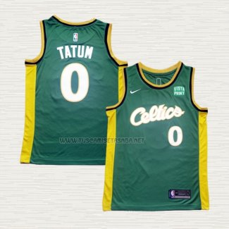 Camiseta Jayson Tatum NO 0 Boston Celtics 2022-23 Verde