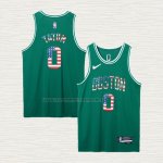 Camiseta Jayson Tatum NO 0 Boston Celtics Bandera Edition 75th Verde