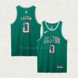 Camiseta Jayson Tatum NO 0 Boston Celtics Bandera Edition 75th Verde