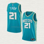 Camiseta Jt Thor NO 21 Charlotte Hornets Ciudad 2023-24 Verde