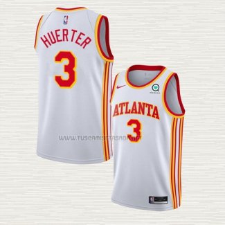 Camiseta Kevin Huerter NO 3 Atlanta Hawks Association 2020-21 Blanco