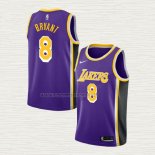 Camiseta Kobe Bryant NO 8 Los Angeles Lakers Statement Violeta
